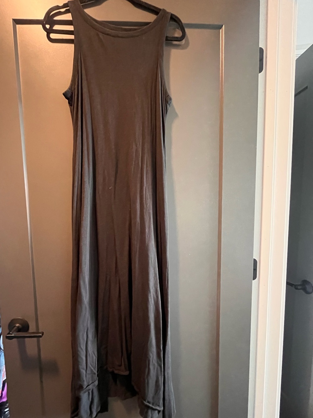 J. Crew Sleeveless Maxi Dress in Dark Brown